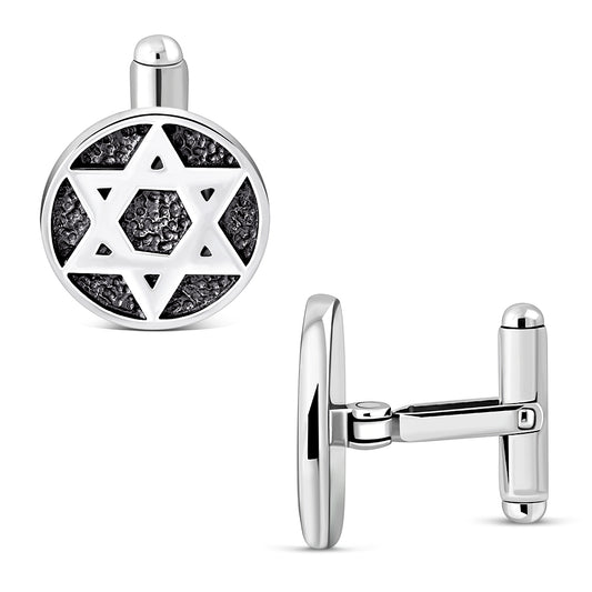 Silver Star of David Cufflinks
