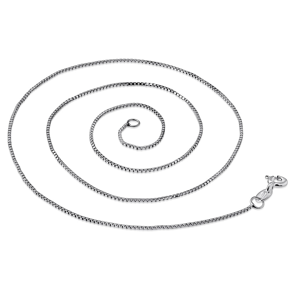 0.90mm-Wide | Sterling Silver Box Chain