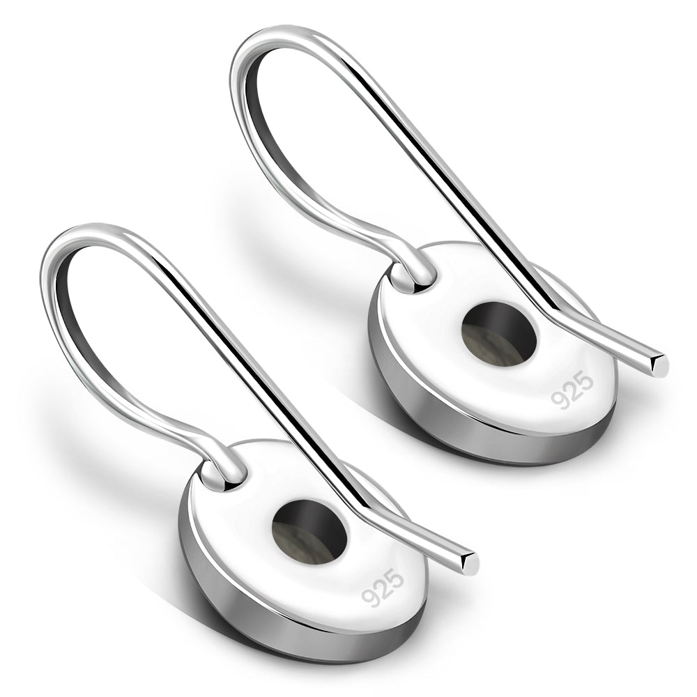 Rainbow Moonstone Silver Earrings