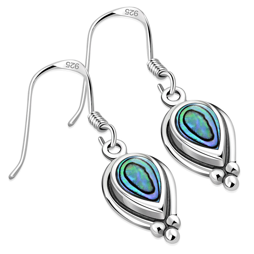Abalone Shell Pear Shaped Ethnic Style Drop Hook Earrings