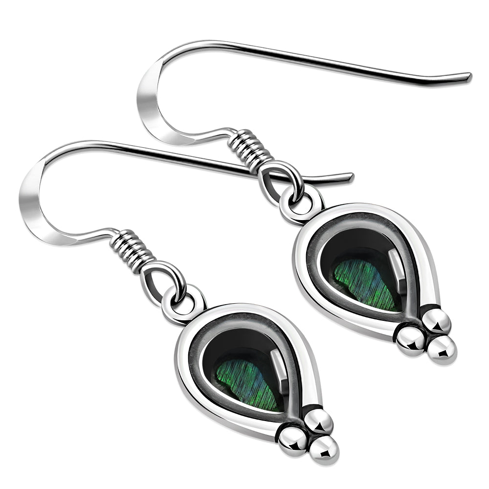 Abalone Shell Pear Shaped Ethnic Style Drop Hook Earrings