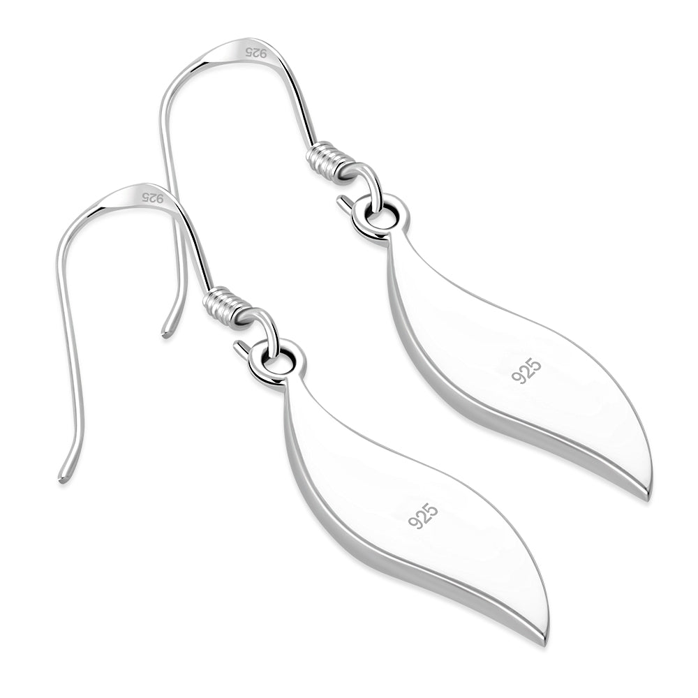 Synthetic Blue Opal Sterling Silver Earrings