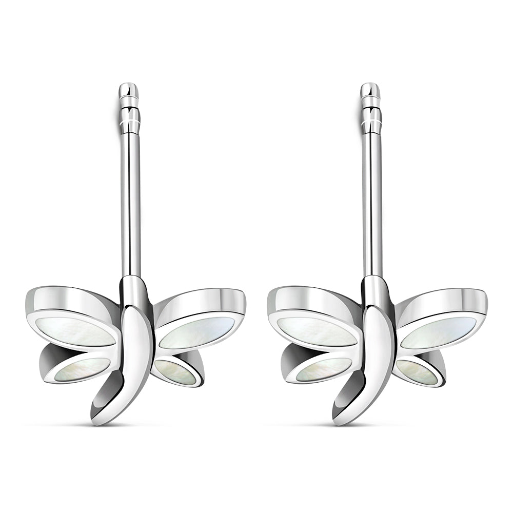 Butterfly Stud Mother of Pearl Sterling Silver Earrings