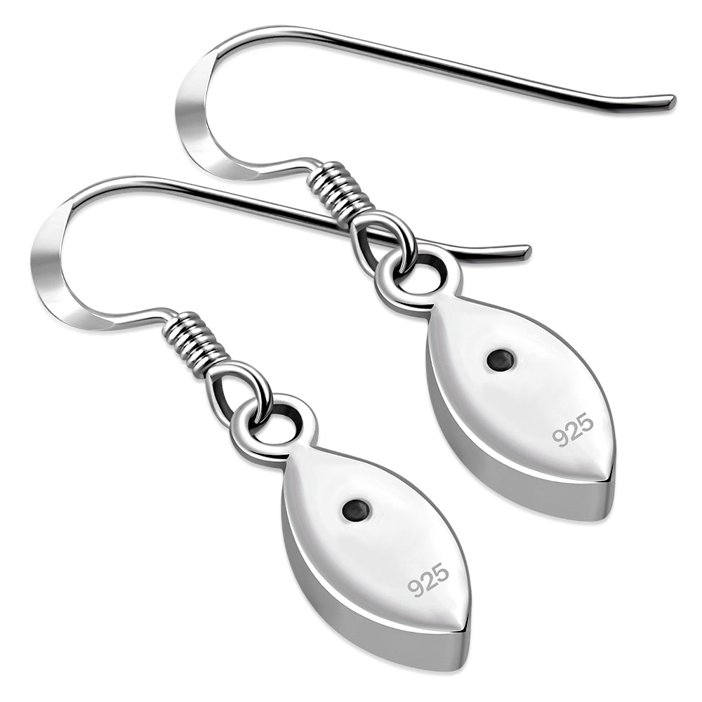 Abalone Shell Oval Sterling Silver Earrings