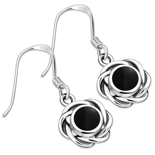 Black Onyx Sterling Silver Earrings
