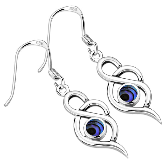 Abalone Shell Silver Earrings