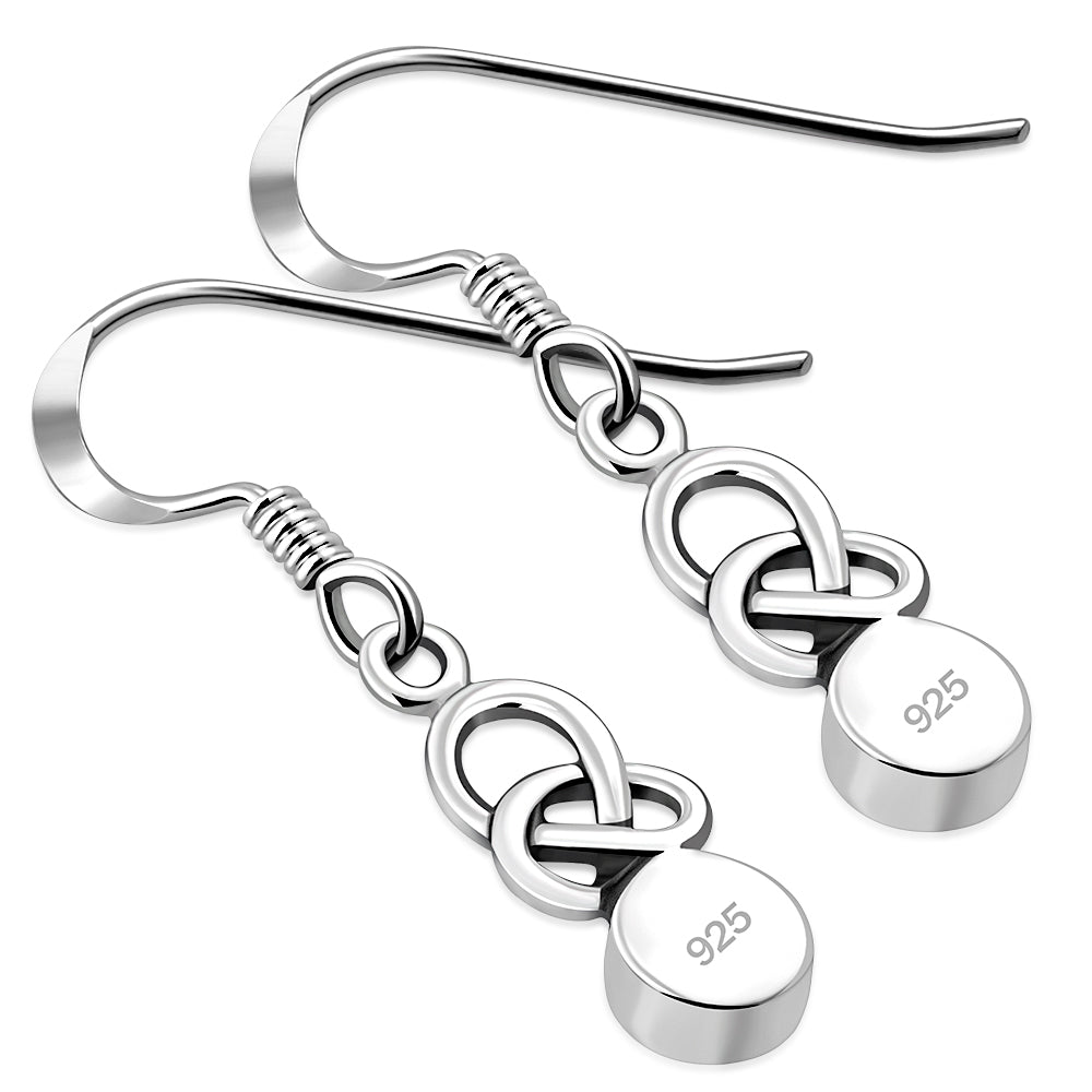 Turquoise Celtic Knot Silver Earrings