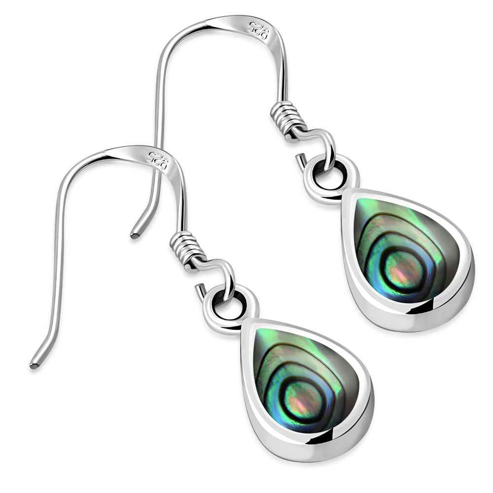 Abalone Shell Drop Sterling Silver Earrings