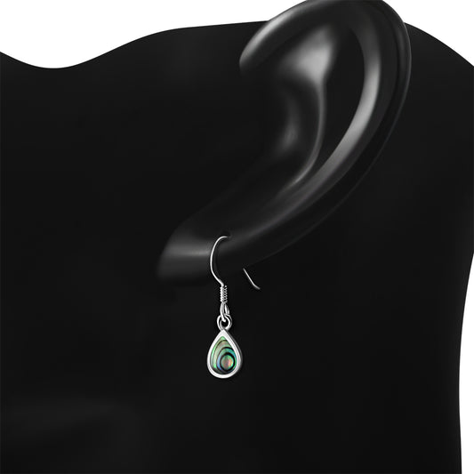 Abalone Shell Drop Sterling Silver Earrings