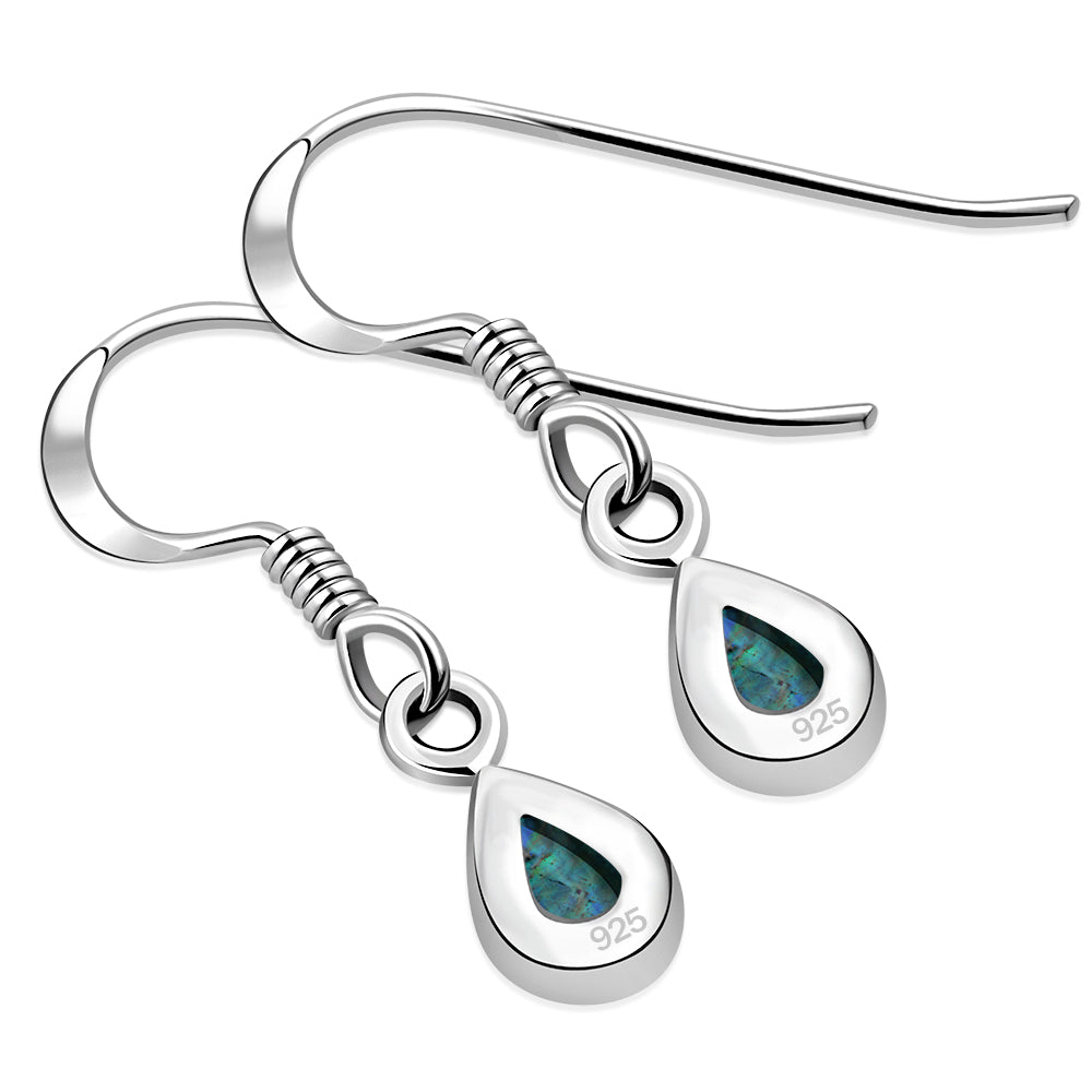 Abalone Shell Drop Sterling Silver Earrings