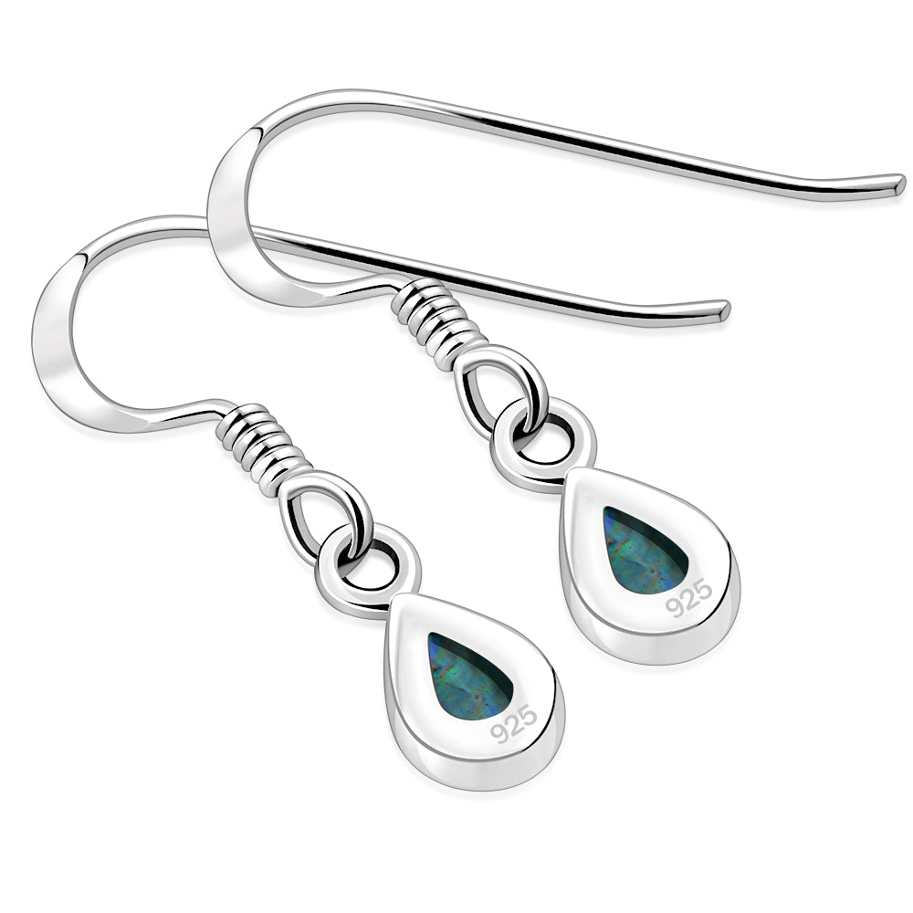 Abalone Shell Drop Sterling Silver Earrings