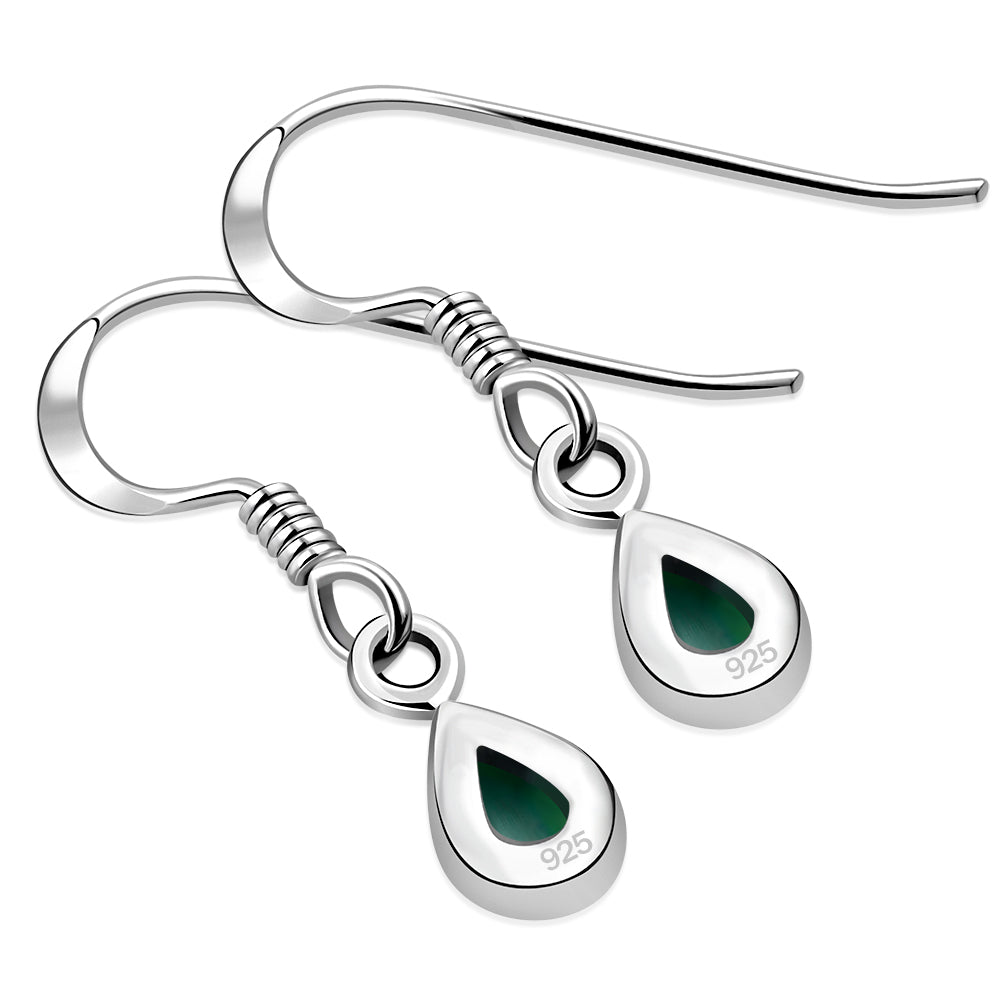 Turquoise Drop Sterling Silver Earrings