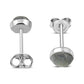 4.80mm | Labradorite Round Sterling Silver Stud Earrings