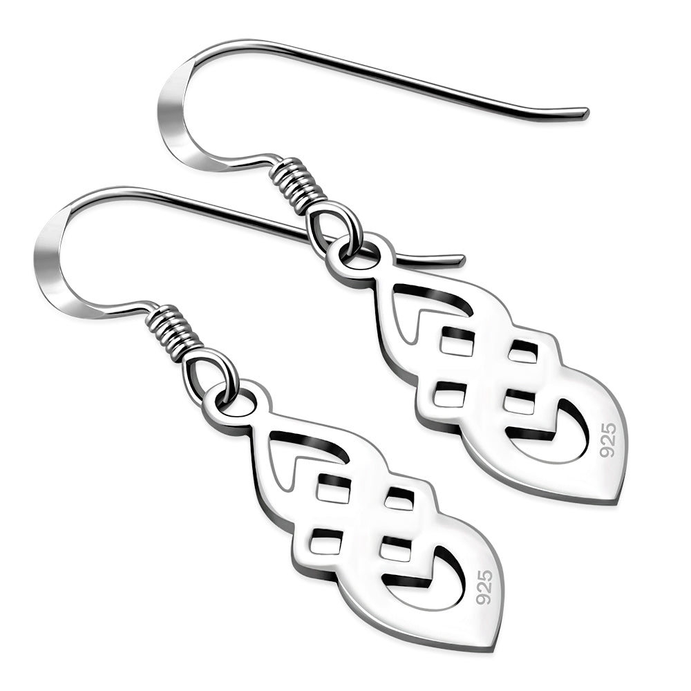 Solid Silver Celtic Knot Earrings