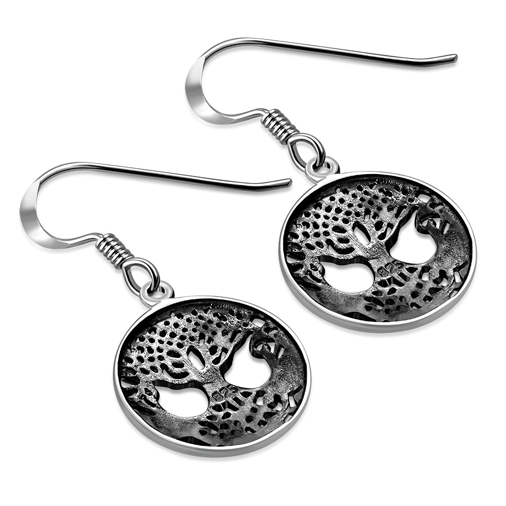 Celtic Tree of Life Silver Earrings