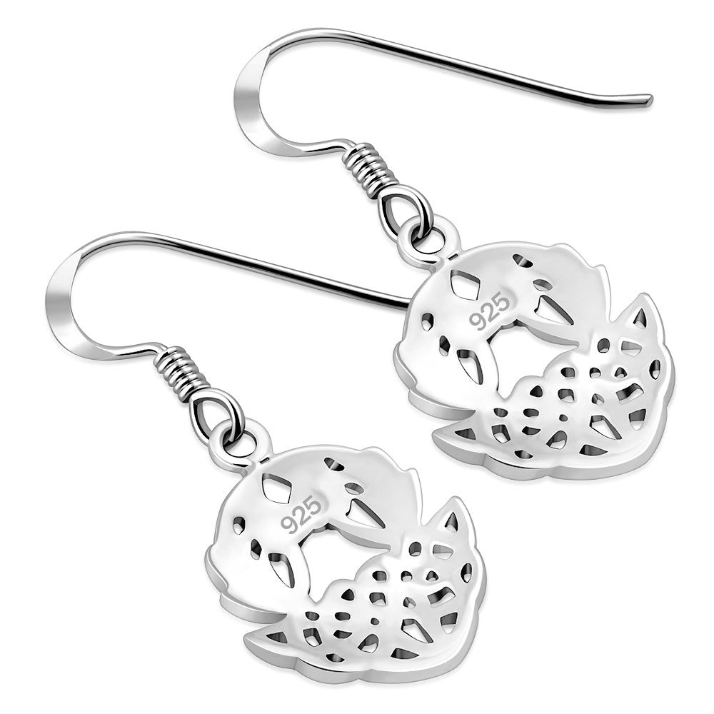 Thistle Scottish Celtic Silver Earrings