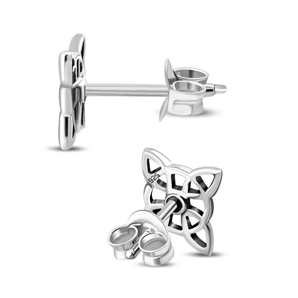 Celtic Sterling Silver Stud Earrings