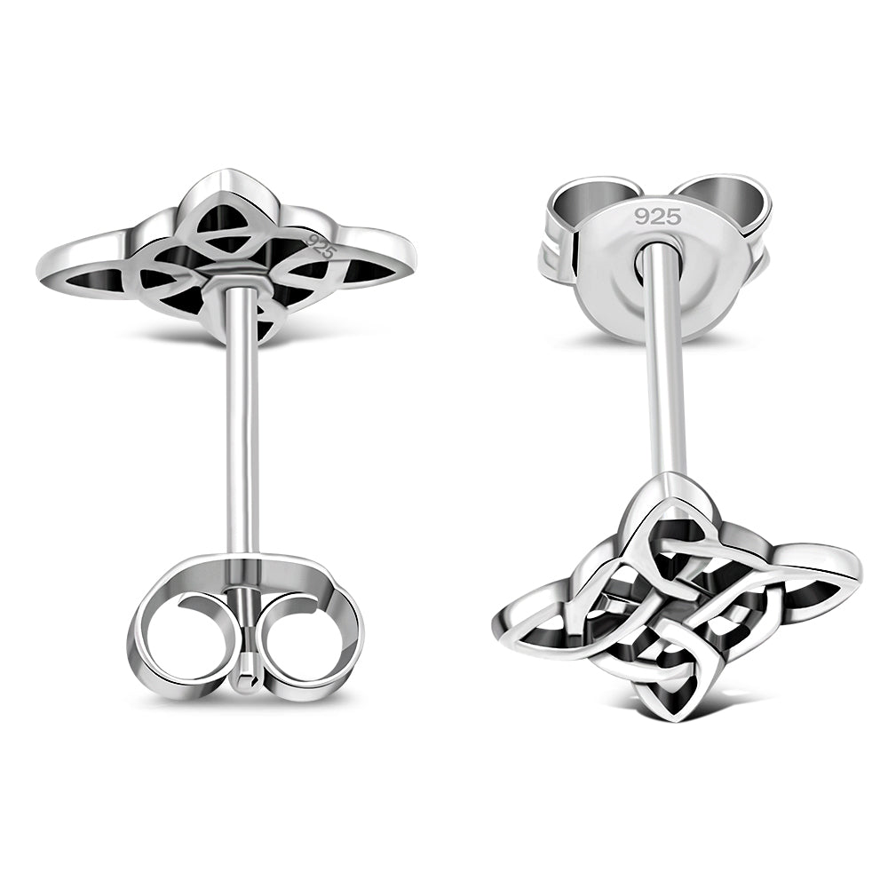 Celtic Sterling Silver Stud Earrings