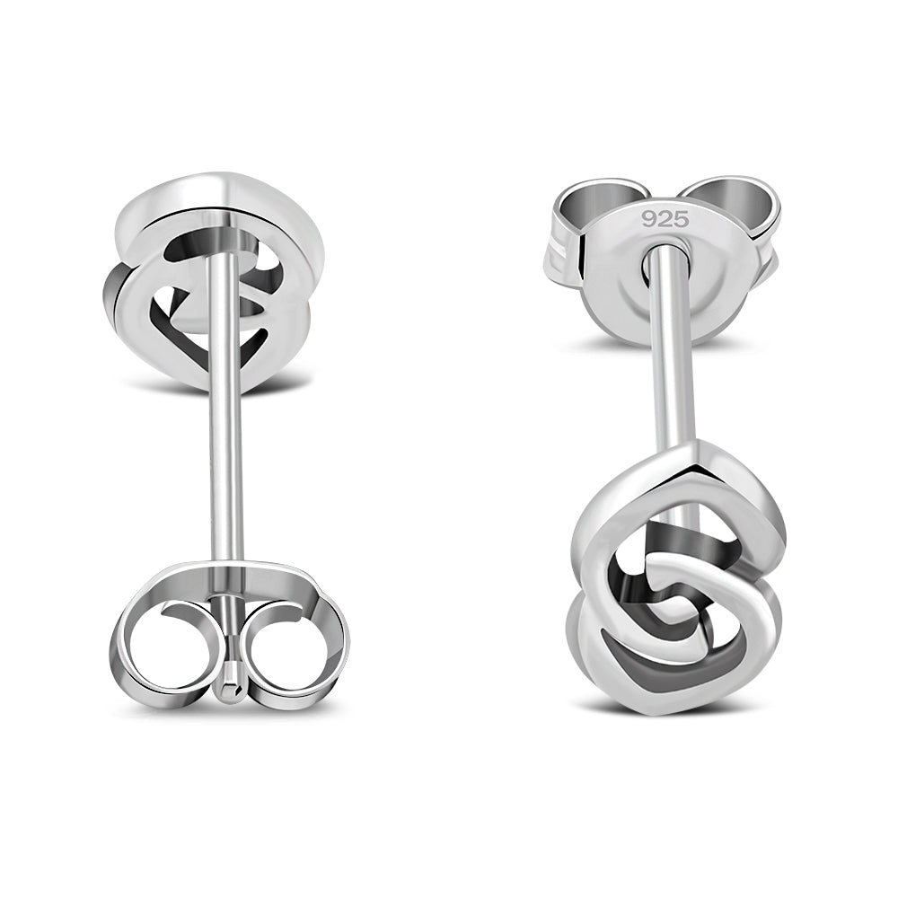 Plain Silver Celtic knot Stud Earrings