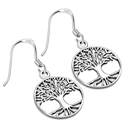 Celtic Tree of Life Silver Earrings