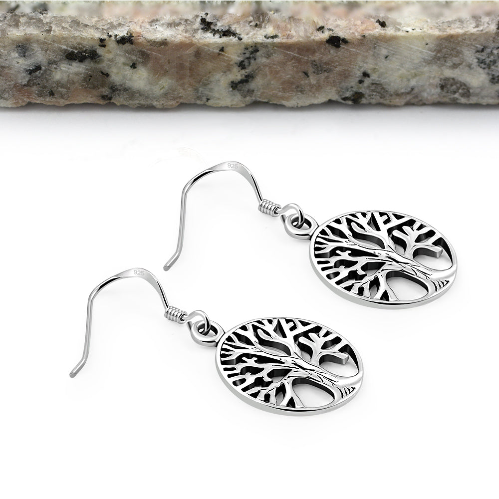 Tree of Life Silver Earrings