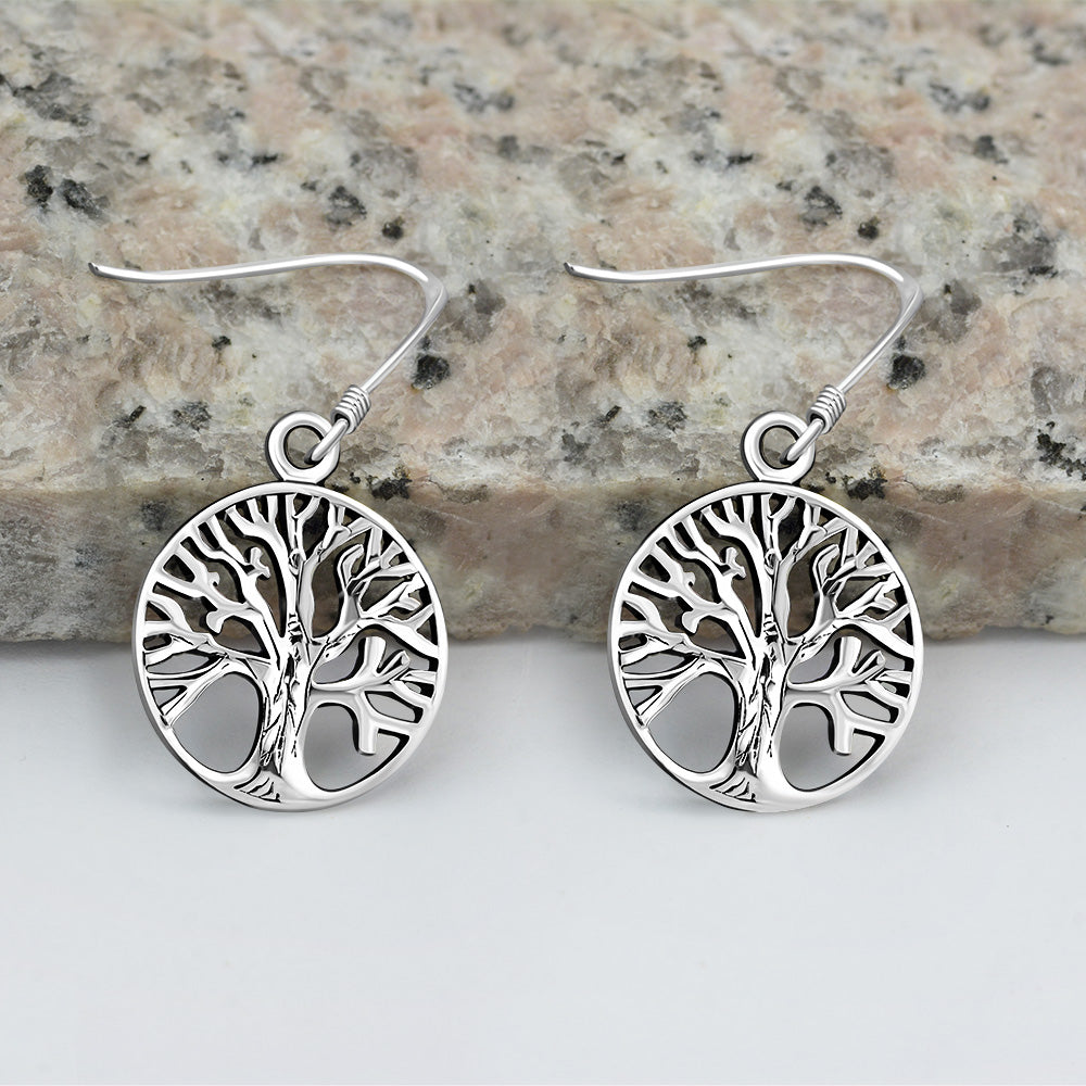 Tree of Life Silver Earrings
