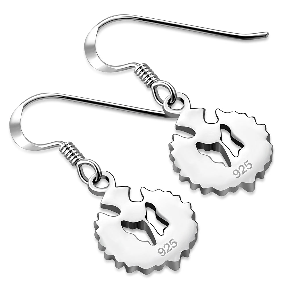 Scottish Thistle Sterling Silver Earrings
