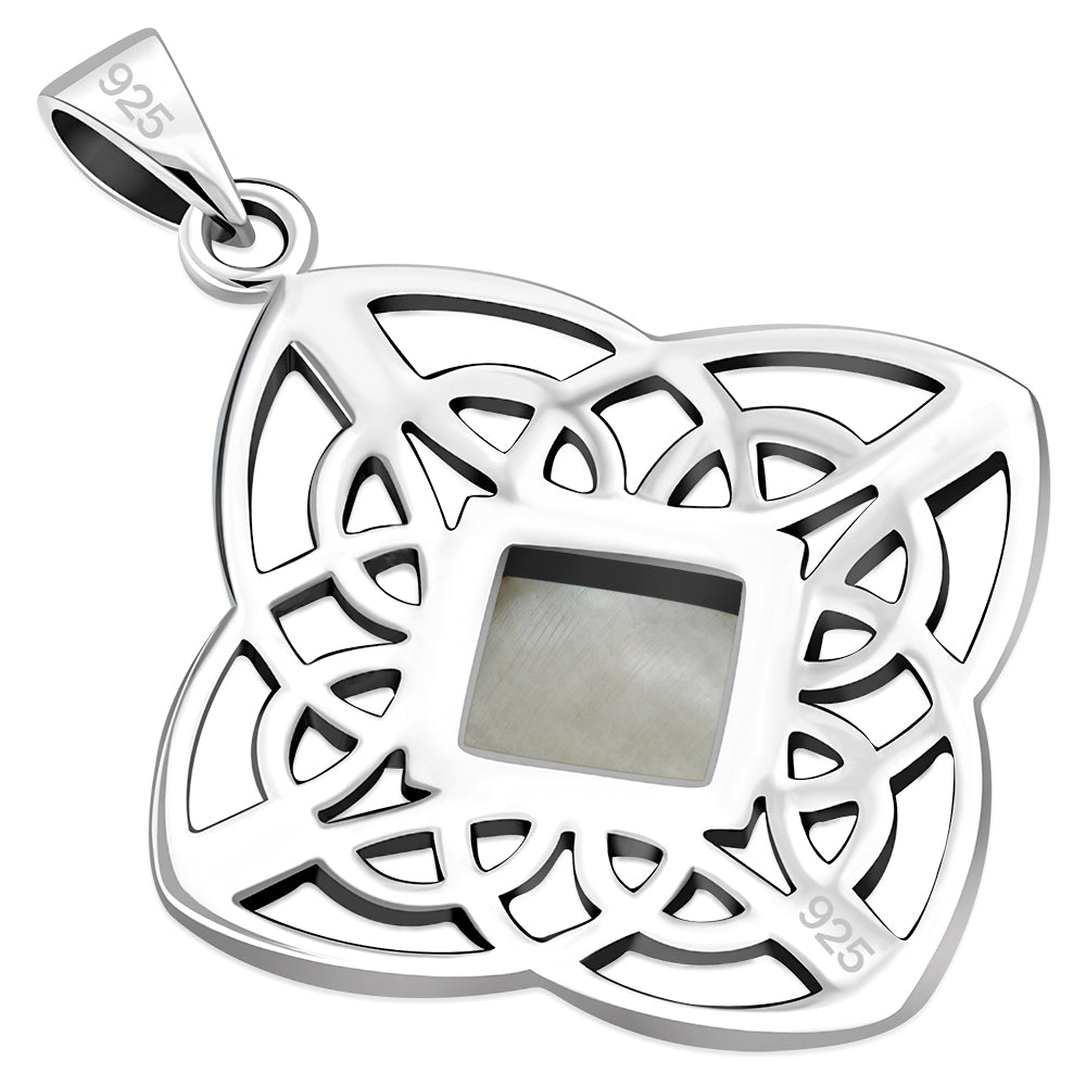 Mother of Pearl Celtic Sterling Silver Pendant