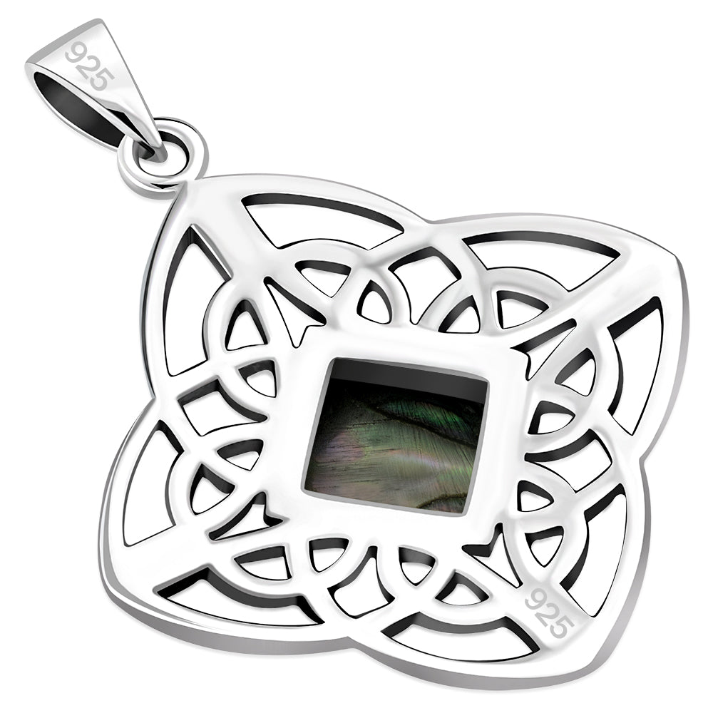 Abalone Shell Celtic Sterling Silver Pendant