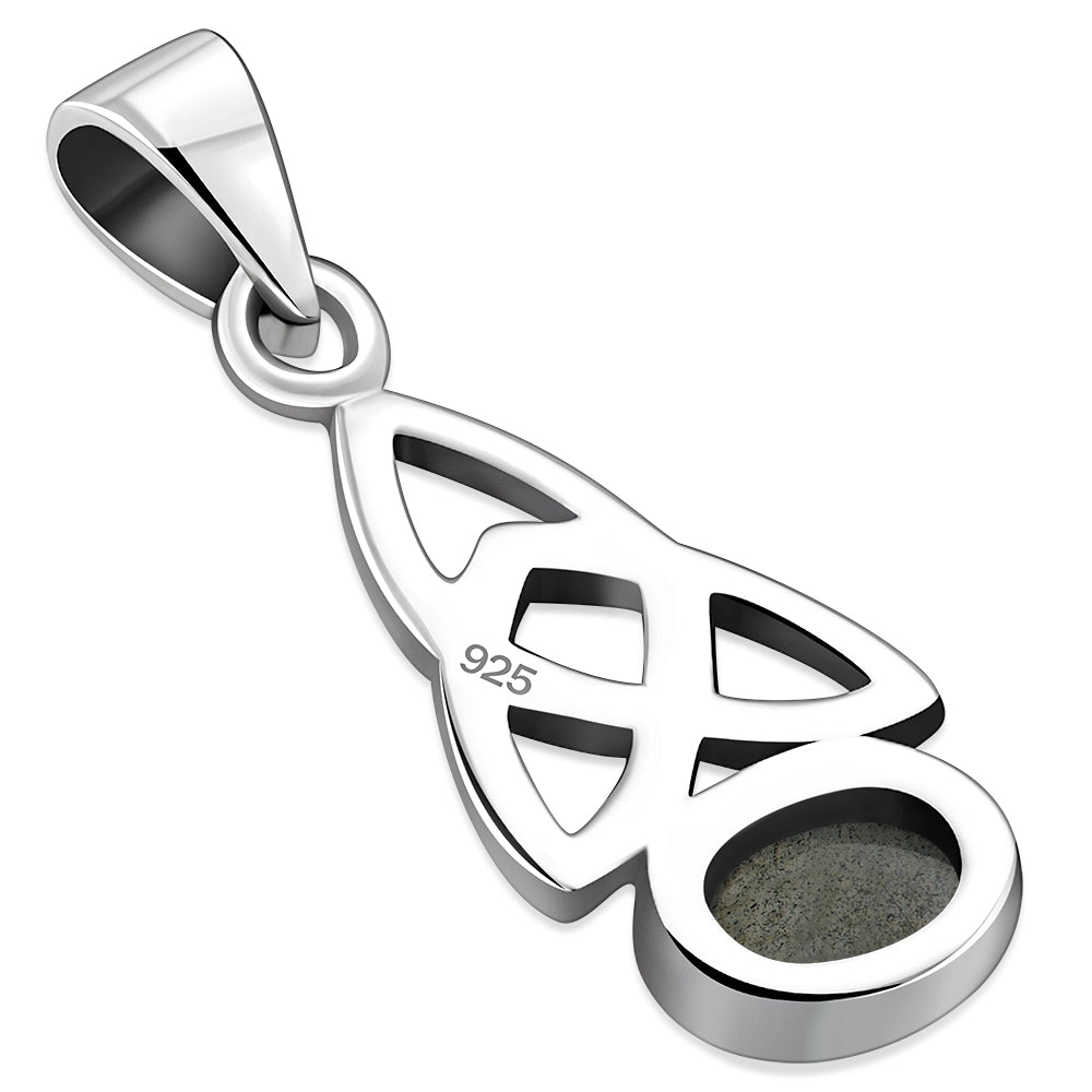 Labradorite Celtic Trinity Knot Silver Pendant