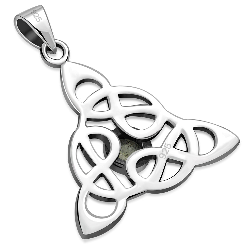 Celtic Silver Pendant set w/ Labradorite