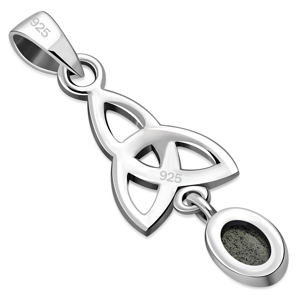 Labradorite Celtic Trinity Knot Silver Pendant