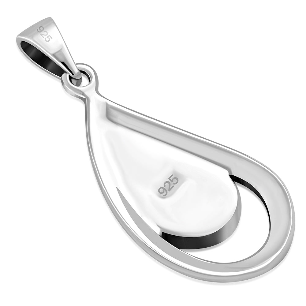 Mother of Pearl Drop Silver Pendant