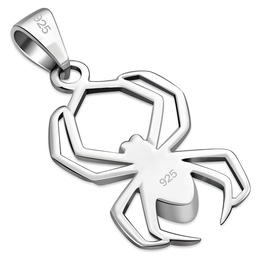 Mother of Pearl Spider Sterling Silver Pendant