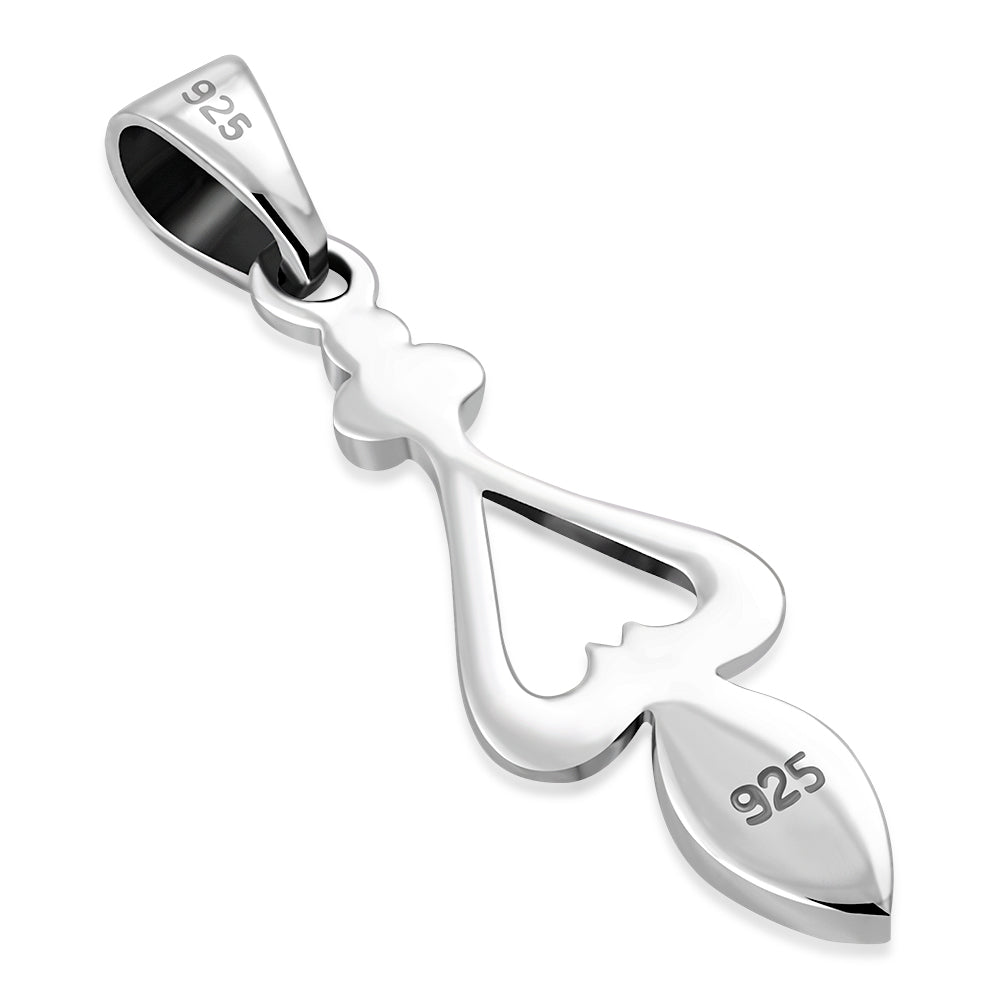 Mother of Pearl Sterling Silver Heart Pendant