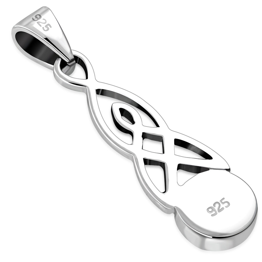 Abalone Shell Celtic Trinity Silver Pendant