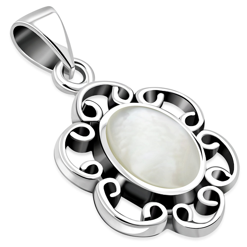 Mother of Pearl Sterling Silver Pendant