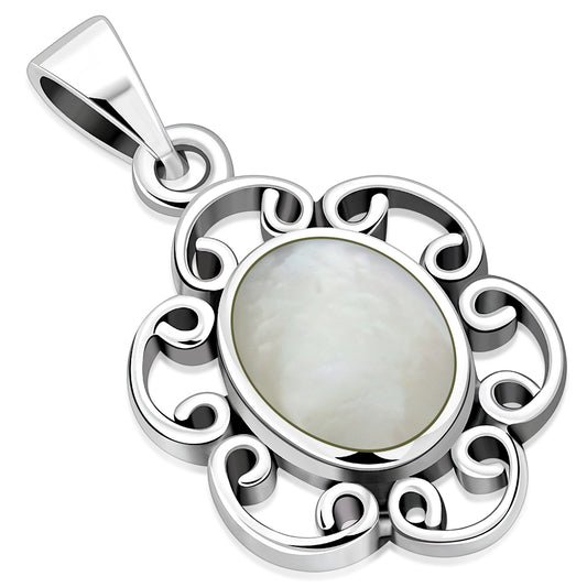 Mother of Pearl Sterling Silver Pendant