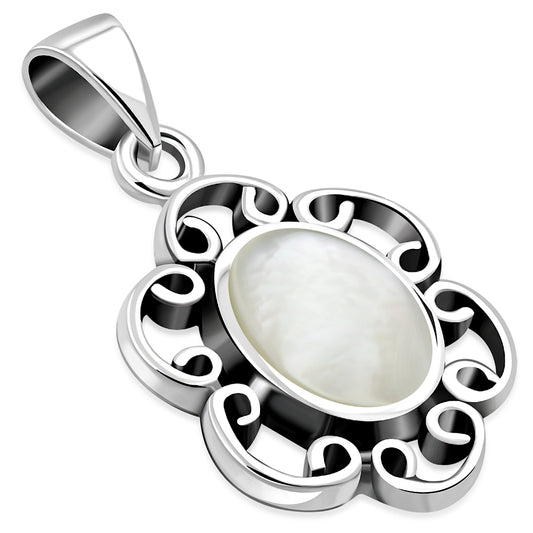 Mother of Pearl Sterling Silver Pendant