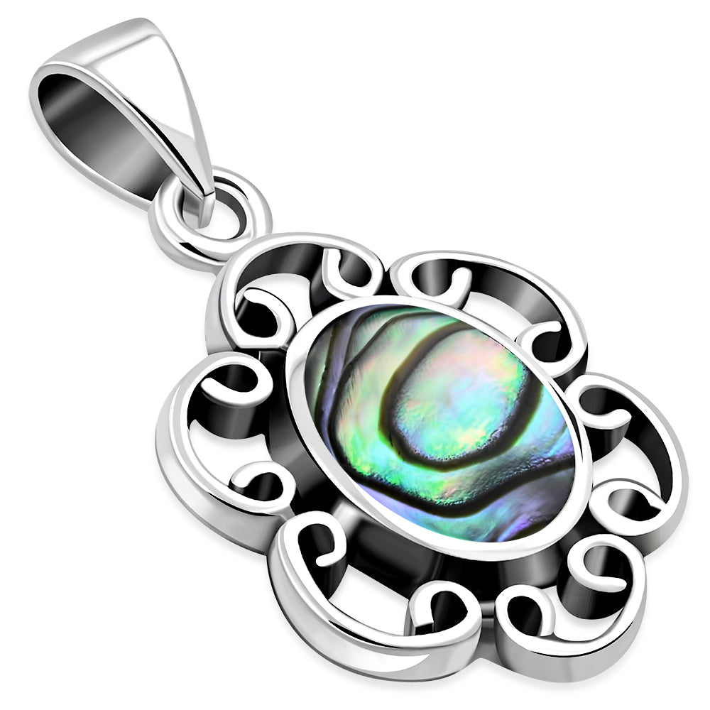 Abalone Shell Sterling Silver Pendant