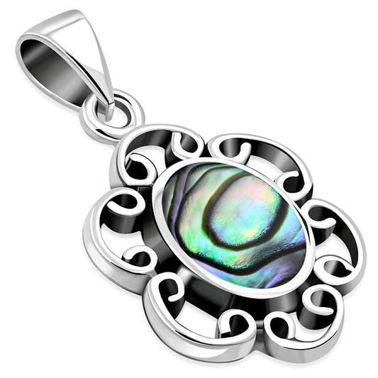 Abalone Shell Sterling Silver Pendant