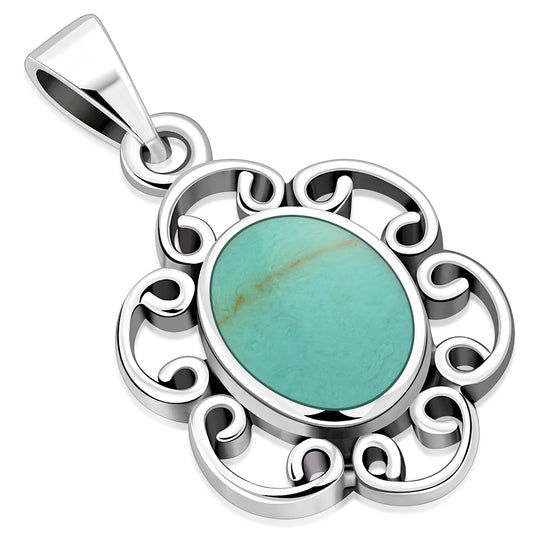 Abalone Shell Sterling Silver Pendant