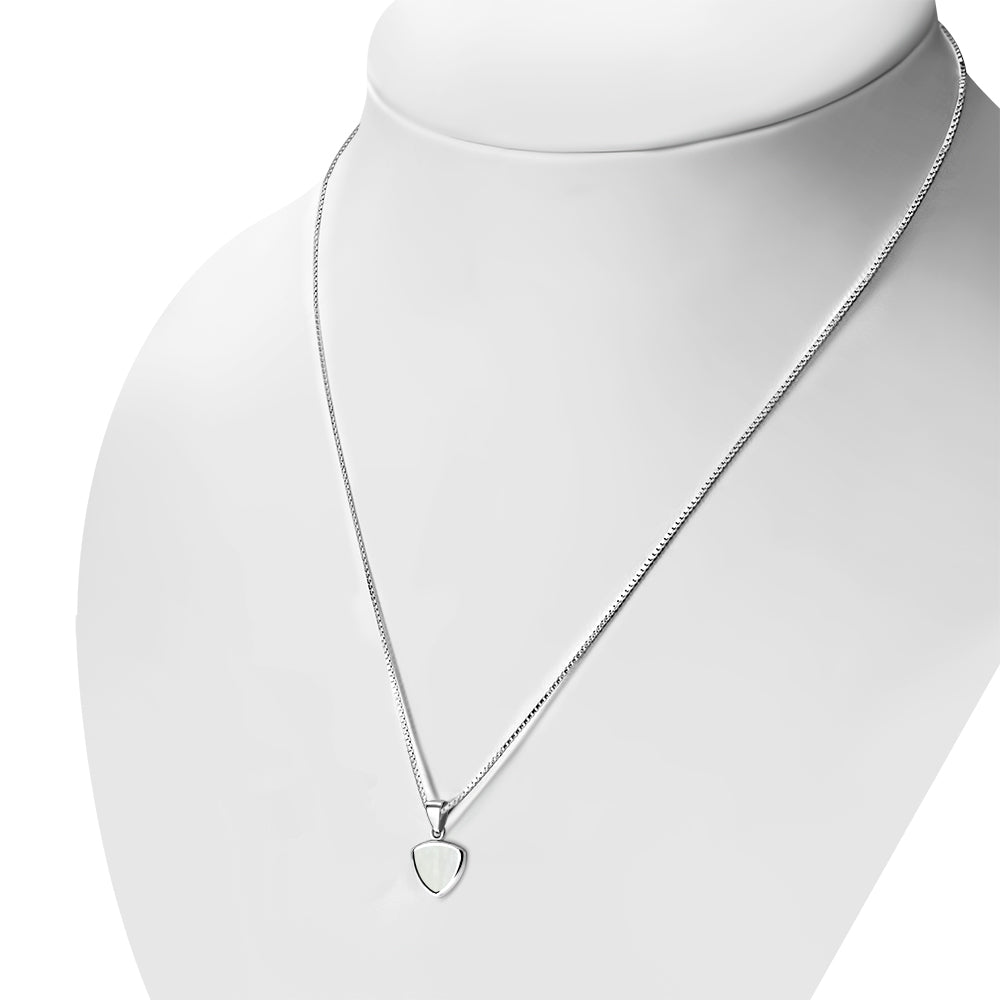 Mother of Pearl Reuleaux Triangle Silver Pendant