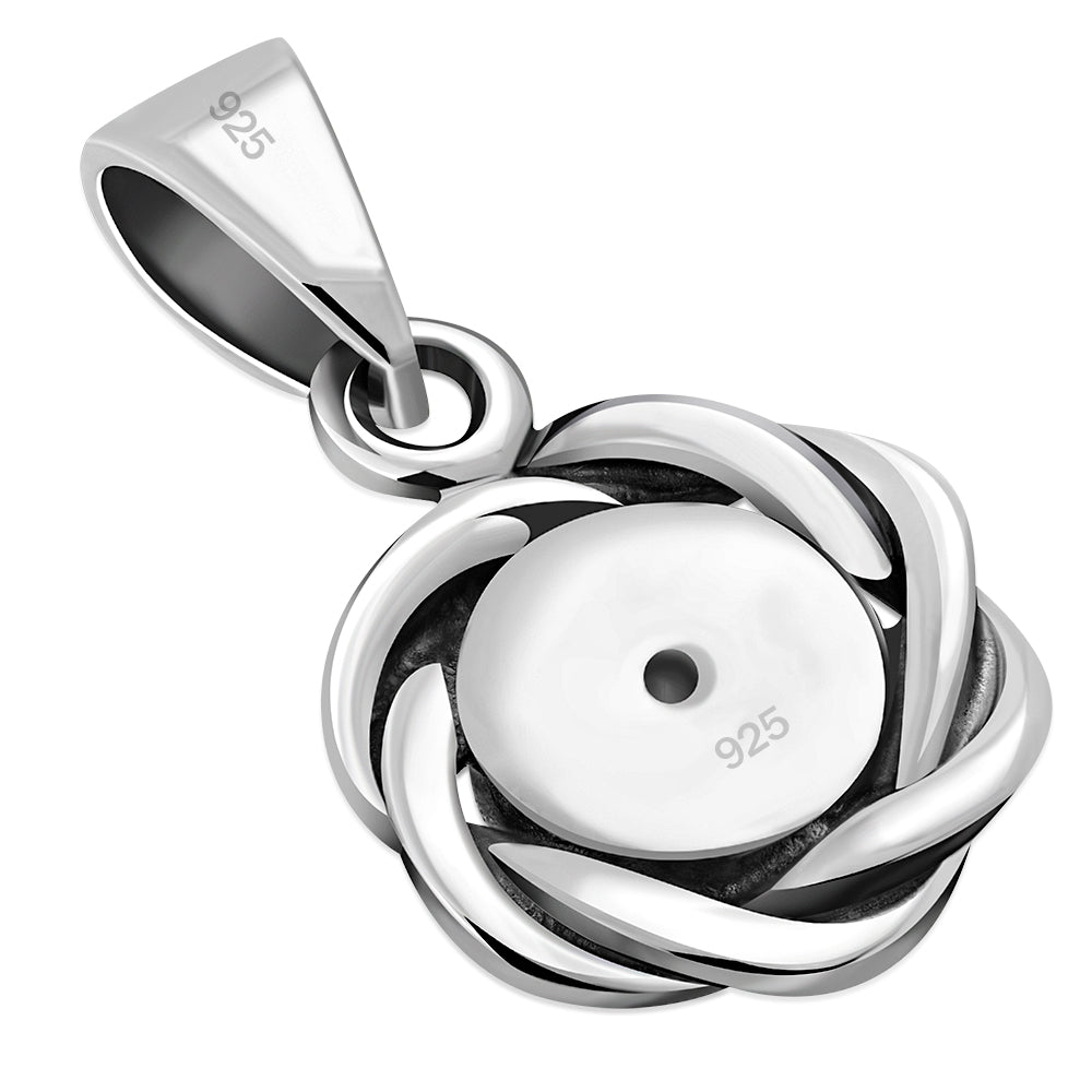 Braided Mother of Pearl Silver Pendant