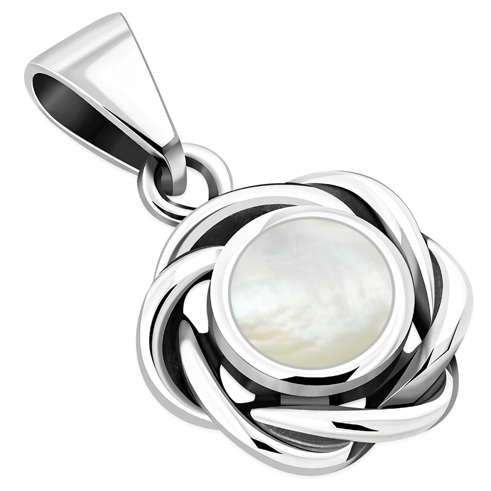 Braided Mother of Pearl Silver Pendant