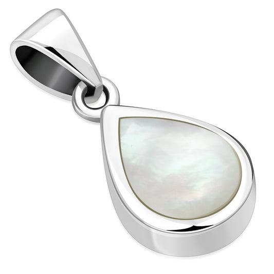 Mother of Pearl Sterling Silver Drop Pendant