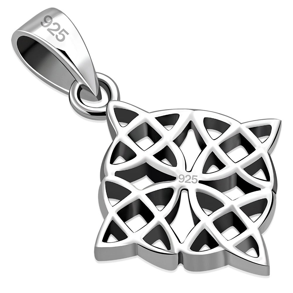Thick Celtic Knot Solid Silver Pendant