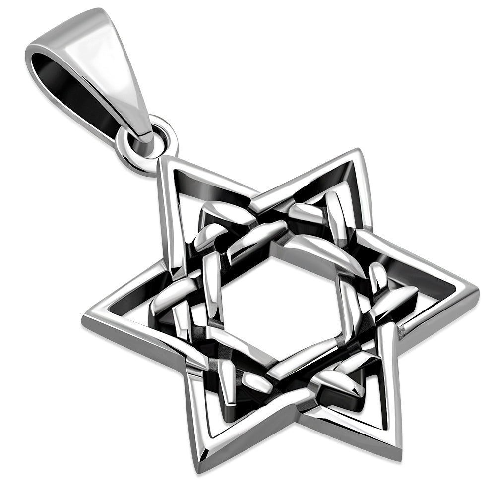 Sterling Silver Plain Star of David Pendant