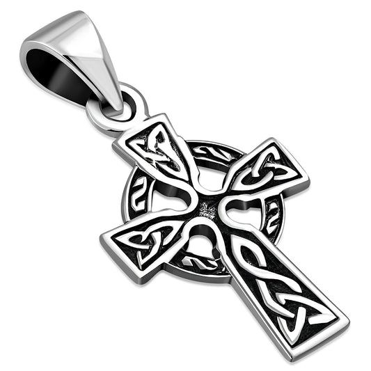 Tiny Celtic Cross Silver Pendant