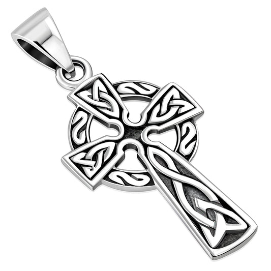 Celtic Cross Silver Pendant